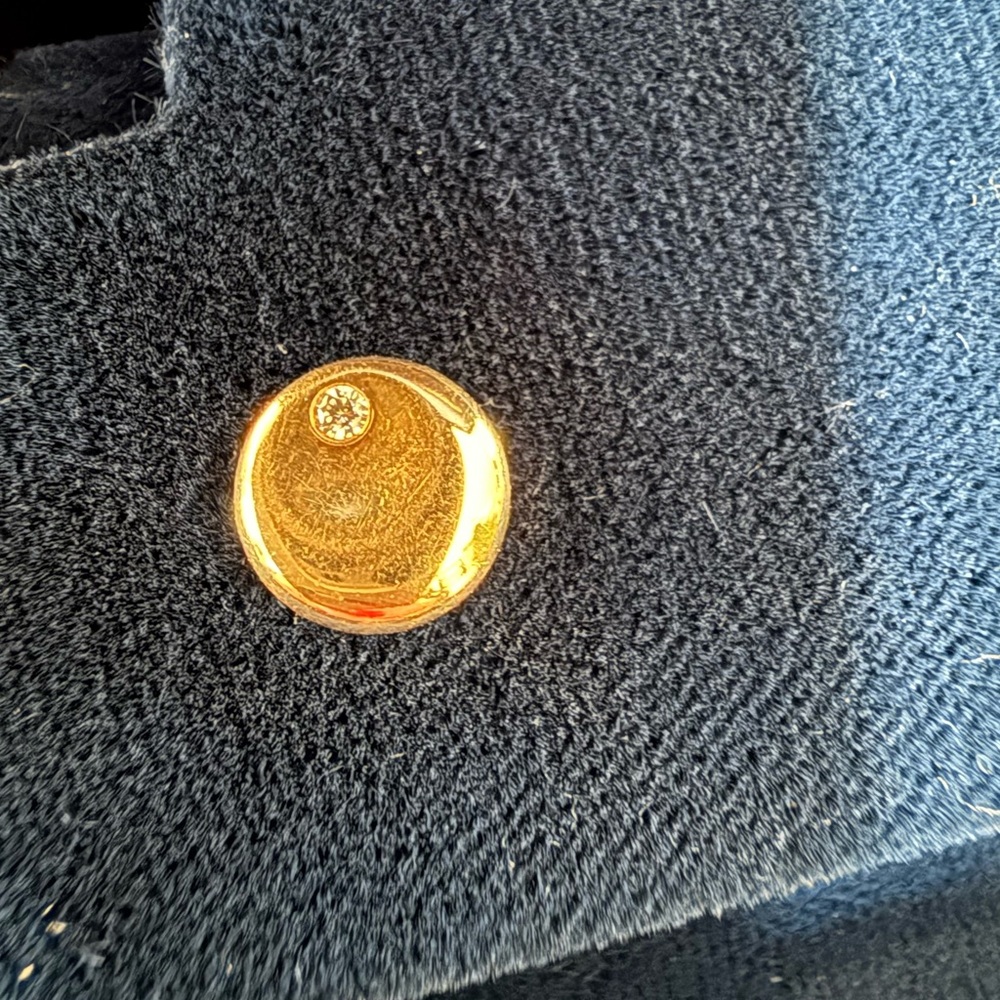 Tiffany & Co. Elsa Peretti. Disc Earrings with Diamonds.18k.hard to find - Picture 2 of 7